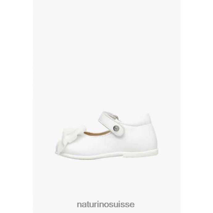 enfants arabesque T88FLL530 Naturino ballerines en cuir blanc