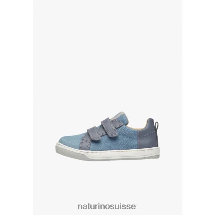 enfants caleb vl T88FLL433 Naturino baskets en jean bleu clair