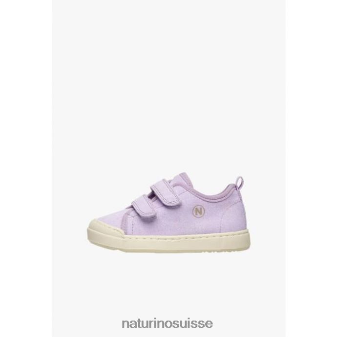 enfants monréos T88FLL494 Naturino baskets en tissu lilas