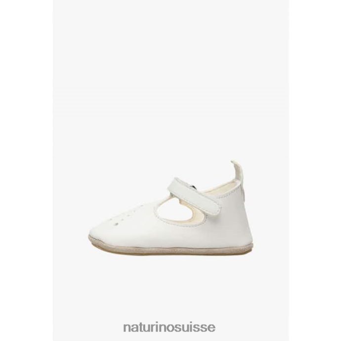 bébé mup T88FLL14 Naturino chaussures de berceau semi-ouvertes blanc