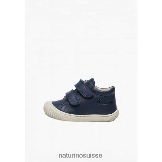 enfants cocon T88FLL127 Naturino chaussures premiers pas en cuir nappa marine