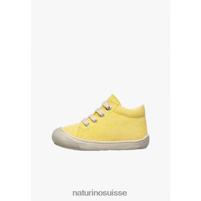 enfants cocon T88FLL211 Naturino chaussures premiers pas en toile jaune