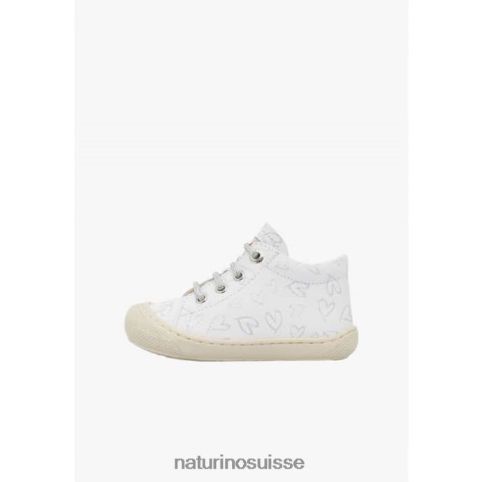 enfants cocon T88FLL70 Naturino chaussures premiers pas en cuir blanc