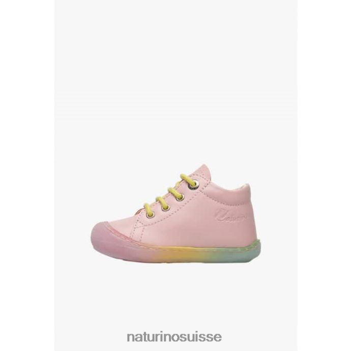 enfants cocon T88FLL73 Naturino chaussures premiers pas en cuir rose