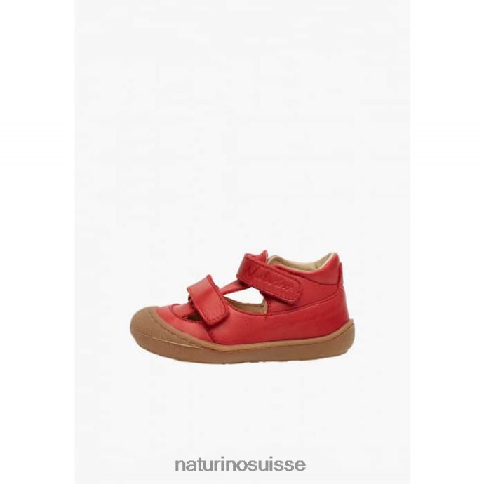 enfants bouffi T88FLL583 Naturino sandales semi-fermées rouge