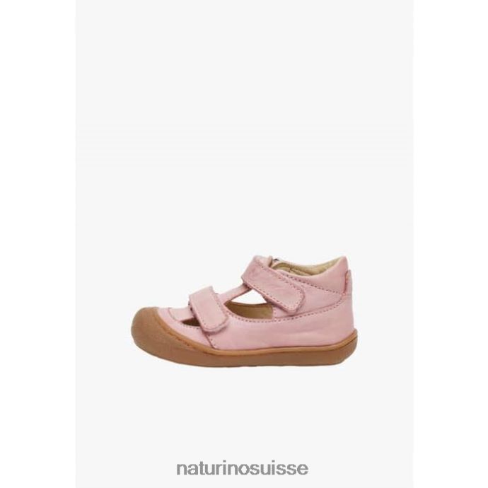 enfants bouffi T88FLL584 Naturino sandales semi-fermées rose