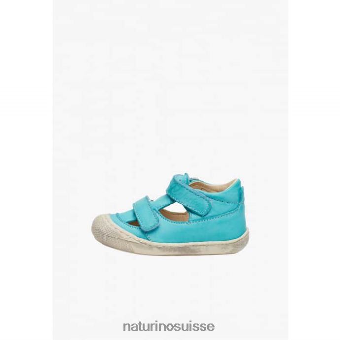 enfants bouffi T88FLL586 Naturino sandales en cuir nappa turquoise