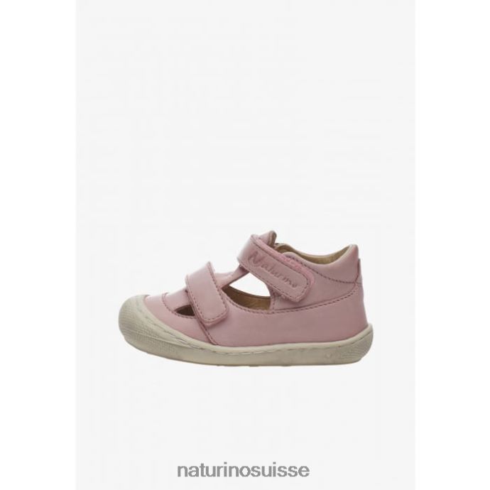 enfants bouffi T88FLL592 Naturino sandales semi-fermées rose