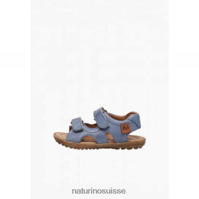 enfants ciel T88FLL289 Naturino sandales en cuir nappa bleu clair