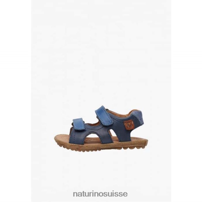 enfants ciel T88FLL341 Naturino sandales en cuir nappa bleu