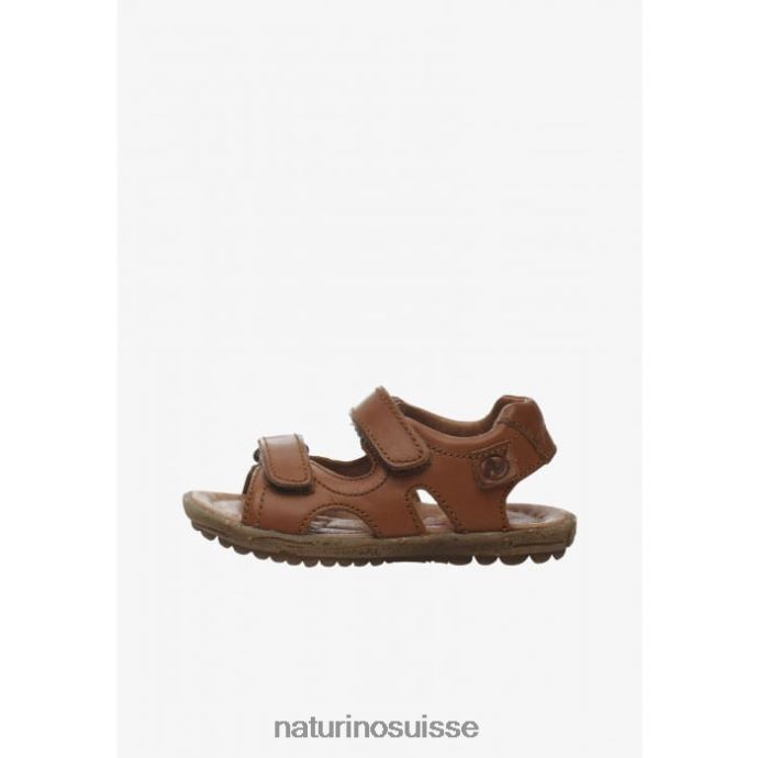 enfants ciel T88FLL357 Naturino sandales en cuir nappa Cognac