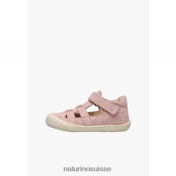 enfants coucher T88FLL344 Naturino sandales semi-ouvertes en daim rose