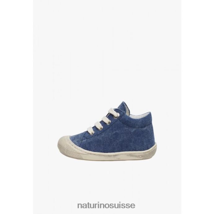 enfants cocon T88FLL285 Naturino chaussures premiers pas en toile bleu