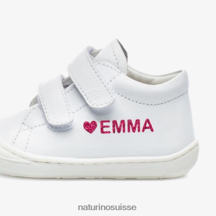 enfants jumeaux bébé vl T88FLL600 Naturino chaussures premiers pas blanc